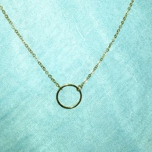3-3 minimal tiny goldtone necklace worn once beautiful
